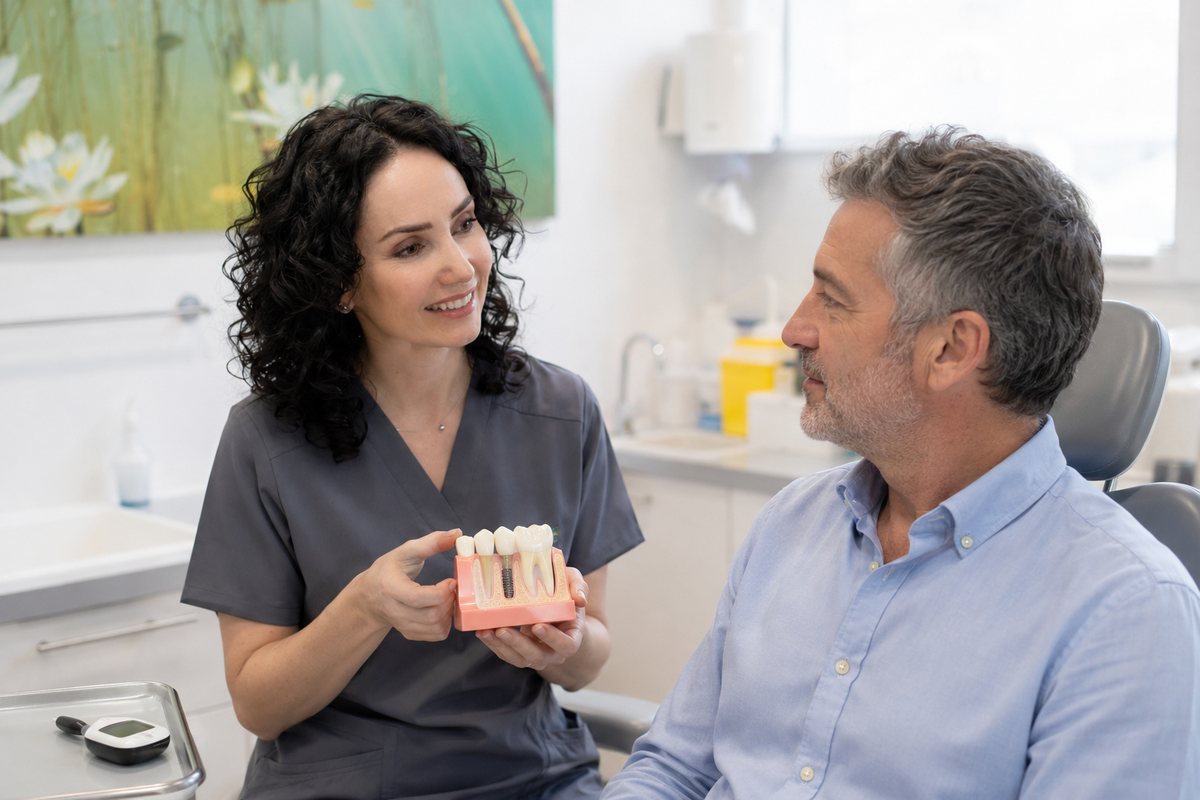 ¿Puedo ponerme implantes dentales si tengo diabetes?